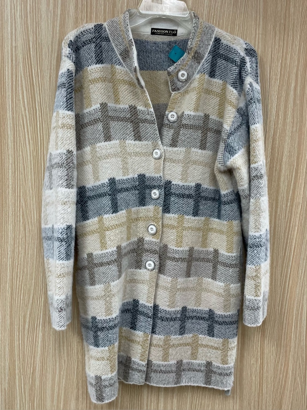Fashion Flo cream print jacket size medium
